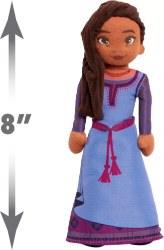Disney Wish 8 Pollici Peluche Parlante Asha, Giocattolo Interattivo, Capelli Neri e Viola Dr - Foto 3 di 5
