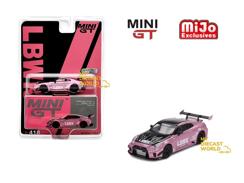 MINI GT ミニGT　LBWK　日産 35GT-RR　パッション ピンク 1/64スケール MINI GT「LB☆WORKS Nissan GT-R R35 type2」(Pink Pig