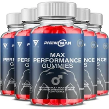 (5 Pack) Phenoman Gummies, Phenoman Daily Drive Support Supplement (300 Gummies)