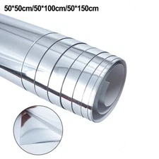 DIY Mirror Wall Sticker Toilet Waterproof Self-adhesive Mirror Sticker 0.1mm