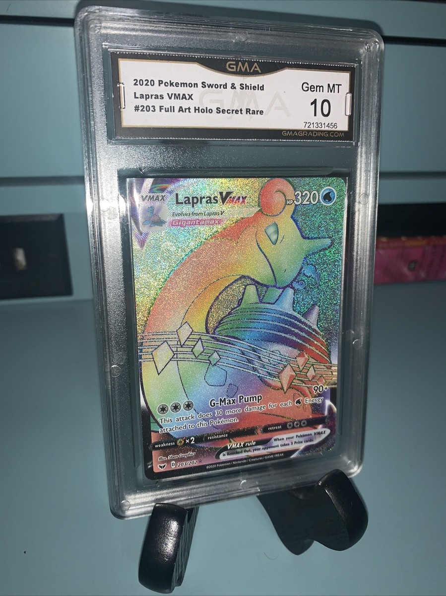 ポケモンカードゲーム Lapras VMAX Pokemon Card Lapras Vmax Full Art Holo Secret Rare Graded