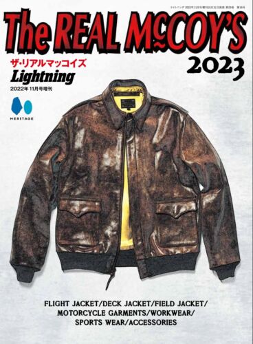 THE REAL McCOY'S 2023 Moda Vintage Giacca in Pelle Libro Giapponese - Foto 1 di 8