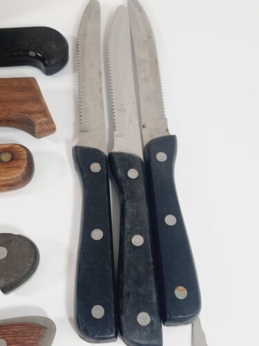 Vtg Butcher Steak Kitchen Knife Lot 64 Total Sheffield Imperial LaCuisine Ekco - Picture 11 of 17