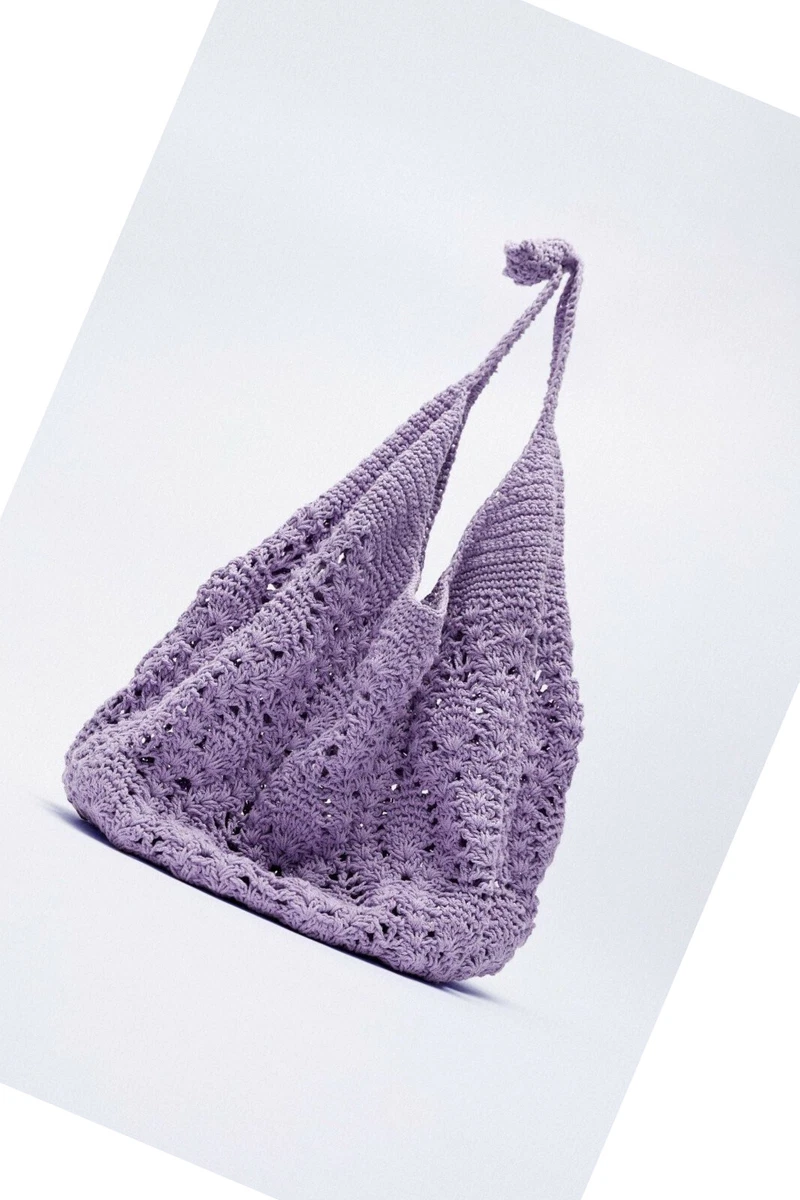 Crochet bucket hotsell bag zara