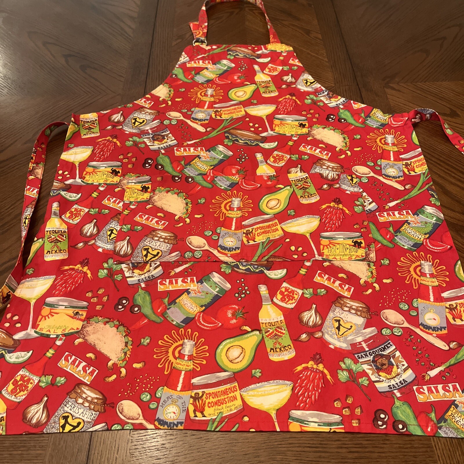 Delantal Cinco de Mayo, Salsa Mexicana Margaritas Tacos Colorido Tequila Latino