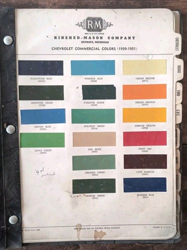 Rinshed Mason 1939-1951 Commercial Colors And Formulations Salesman Sample - Picture 3 of 11