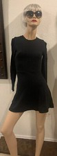TRF by ZARA Black Ponte-Knit Tunic-Style Mini Dress knit NWOT