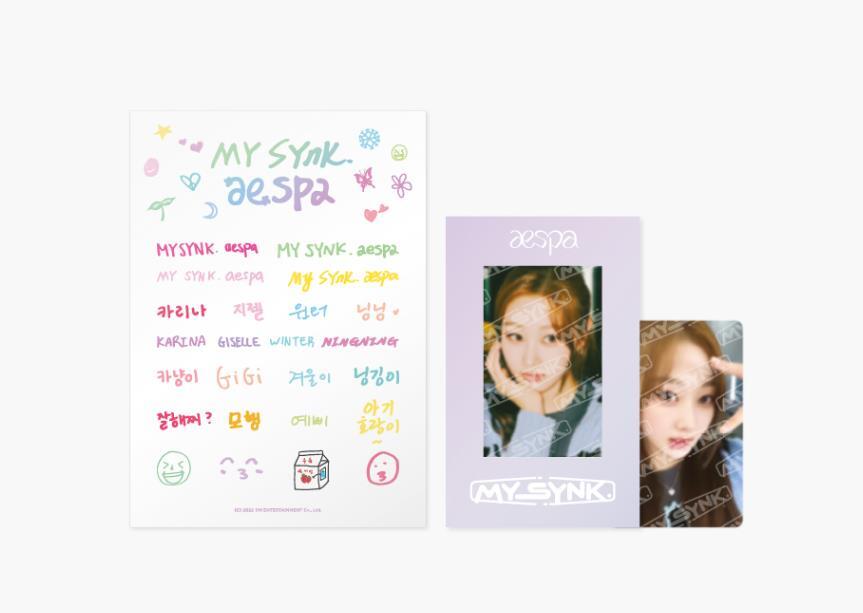 aespa 2022 FAN MEETING MY SYNK. aespa OFFICIAL MD MINI FRAME + PHOTO CARD SET - Picture 4 of 9