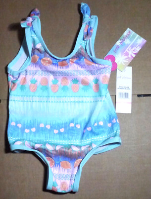 NEW Pink Platinum Girls One 1 Piece Swimsuit Size 4T Cherry Watermelon Oranges
