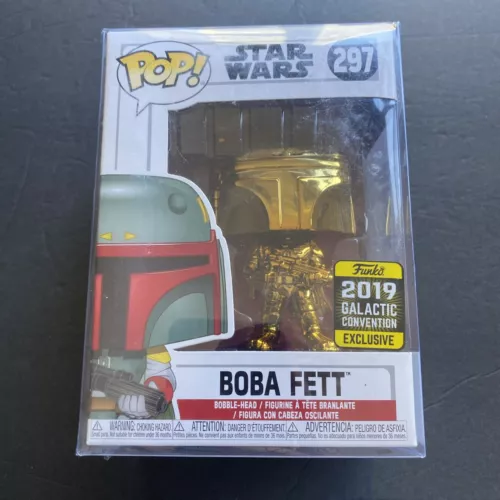 Funko Pop! Star Wars - Boba Fett #297 Gold/Chrome Funko Galactic Con 2019