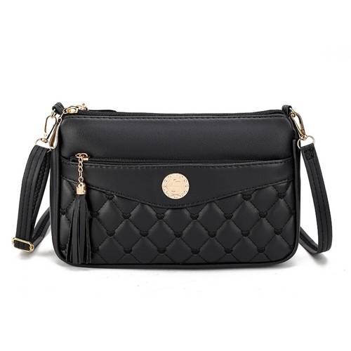 Zipper Shoulder Bag PU Leather Thread Small Purse New Crossbody Bag Women - Picture 13 of 18