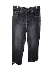 Qauls Seorn Girls Sz 16 Gray Embellished Denim Jeans S31