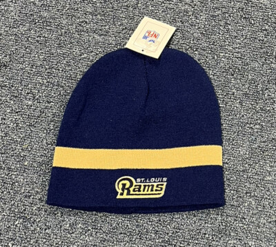 New Blue With Tan Stripe Unbranded NFL Apparel St. Louis Rams Skull Cap ...