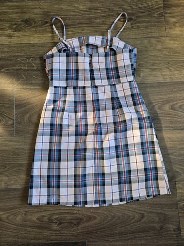 Lindo Mini Vestido Primark Rosa Cuadros Delantal Talla 8 - Imagen 5 de 5