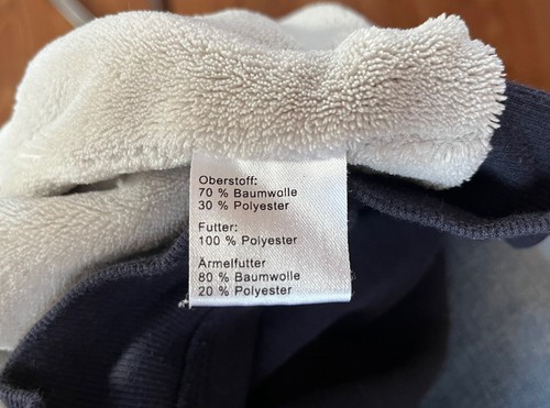 Gefütterte Sweatjacke Gefüttert Mit Teddyfell 128 🧸 - Bild 4 von 5