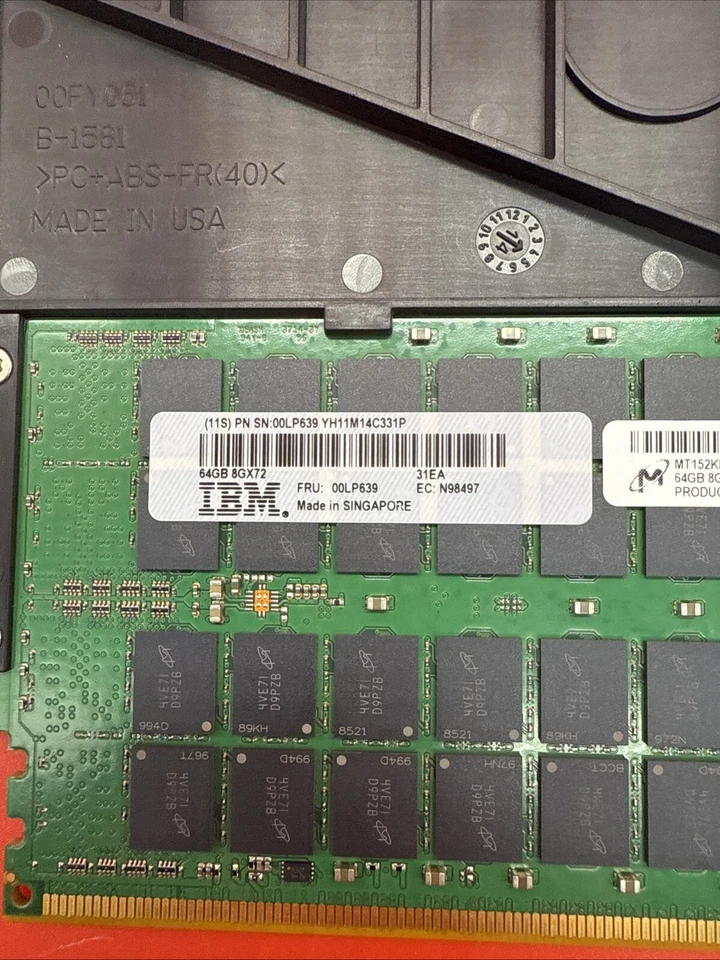 IBM 00LP639 64GB DDR3 MT152KLS8G72MZ-1G6E2B60A 8286 31EA Power8 CDIMM Server Ram - Image 2 of 4
