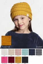 C.C Children Kids Girl Boy Fuzzy Fleece Lining Winter Beanie 2-6yr