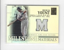 2002 Topps Tribute Milestone Materials Robin Yount JERSEY Brewers