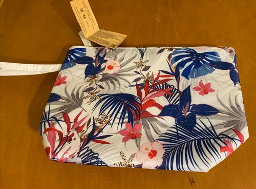 La Gacilly France Multicolor Flowered Zippered Pouch 