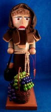  Steinbach: Charming "Wine Monk" Nutcracker with wine & grapes 16" Tall w/foil 