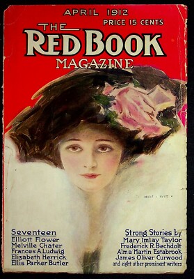 Henry Hutt Illustrated Cover Only April 1912 Red Book Magazine Pretty