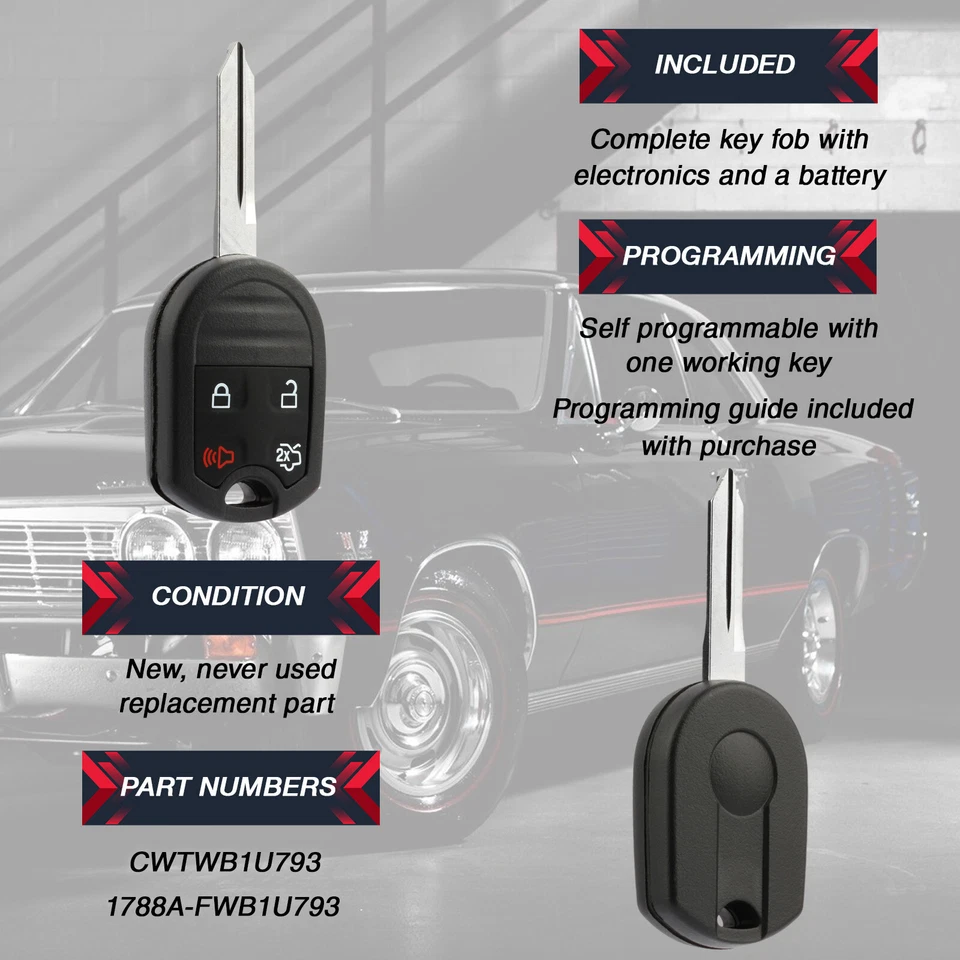 2 For 2009 2010 2011 2012 2013 2014 2015 - Ford Explorer Car Remote Key Fob Foto 4 de 4