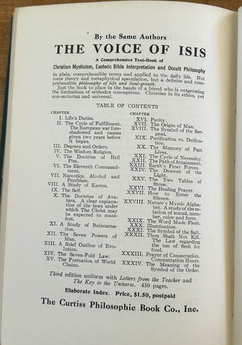 The Key to the Universe 1917 Harriette & F. Homer Curtiss Occult Rare 2nd Ed. - Picture 18 of 20