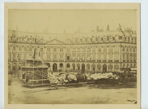 France Paris Commune Ruins Vendome column pulled down Old Photo Liebert 1871 - 第 3/3 張圖片