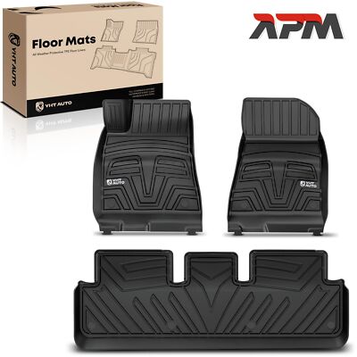 3x Gummimatten Automatten Fußmatten Set TPE Vorne Hinten für Tesla Model 5YJ3
