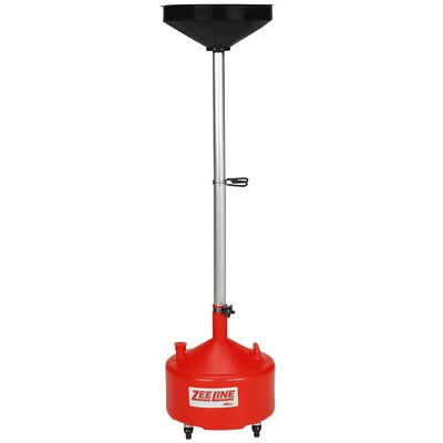 #ad ZEELINE by Milton 8 Gal. Poly Oil Drain w 3quot; Casters 2quot; Drain Port Funnel S $98.46