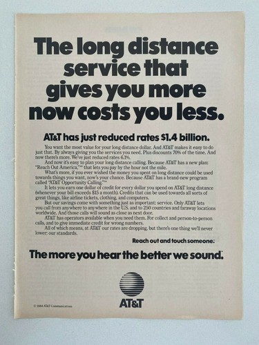 At T Reach Out And Touch Someone Vintage 1984 Print Ad Ebay At T Reach Out And Touch Someone Vintage 1984 Print Ad Ebay