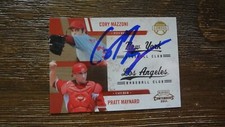 2011 PLAYOFF CONTENDERS CORY MAZZONI  AUTOGRAPHED BASEBALL CARD