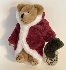 Boyds Bears Miniature Plush Jointed Bear T. F. Wuzzie 3" Santa Bear w/ Tag