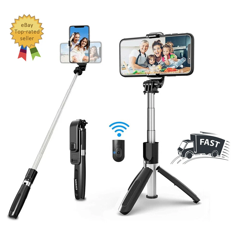 360°Extendable Selfie Stick Desktop StandBluetooth 4.0 Remote Selfie PhoneTripod - Image 3 of 4