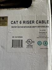 CAT6 RISER CABLE 23/4 WHITE APPROX 250’