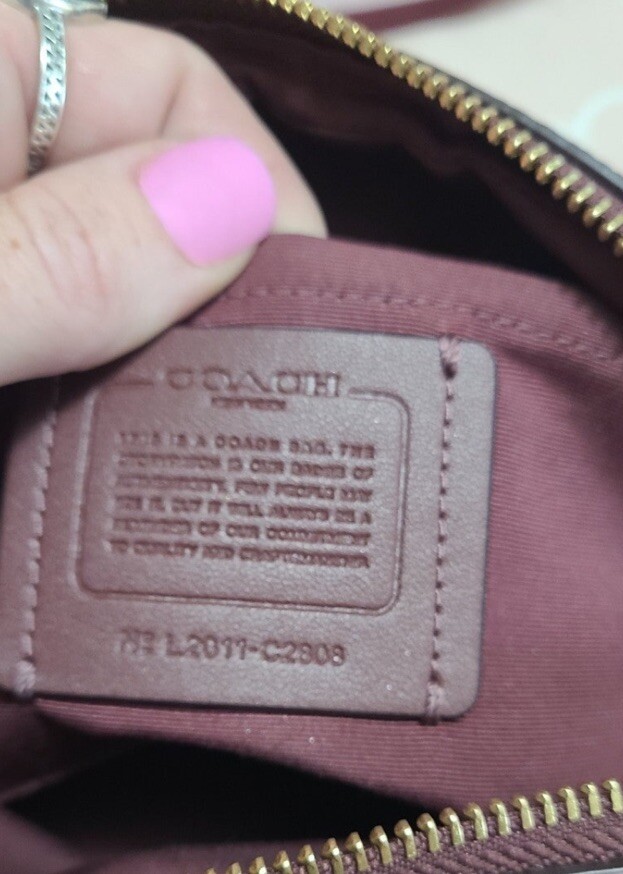 Coach Jes Double Zip Crossbody with LOVE print Gem