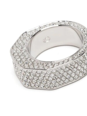 New 100% SWAROVSKI 5651364 Rhodium Octagon Pave Gems Dextera Ring