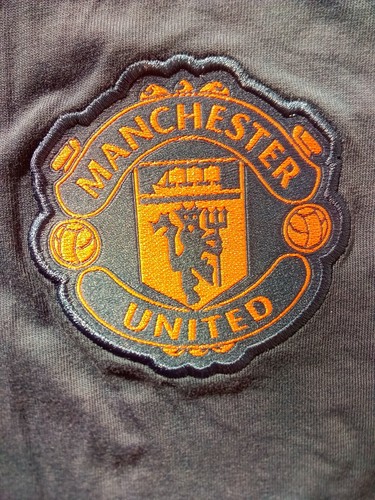 MANCHESTER UNITED 2022/23 TRAINING 2XL,XL ,L, M BLUE ORANGE ADIDAS SOCCER SHIRT - Picture 8 of 10