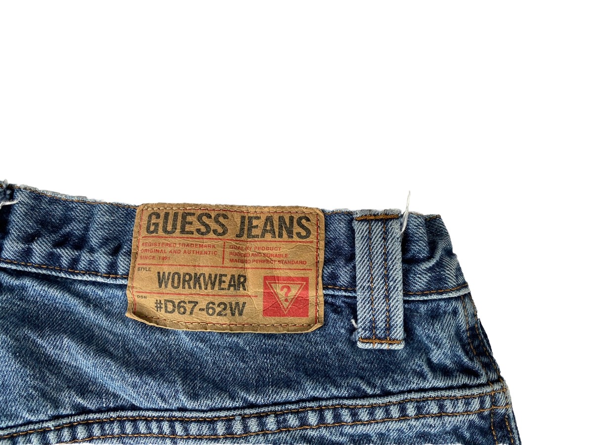 Guess Shorts Mens 34 Vintage Baggy Wide Leg Jeans Y2K Skater