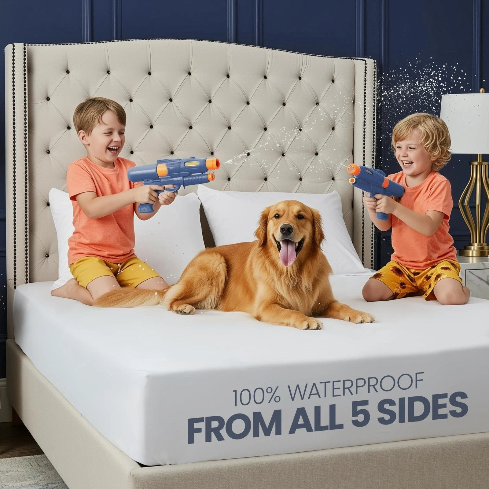 Utopia Bedding Waterproof 5-Sided Mattress Protector California King Size,...