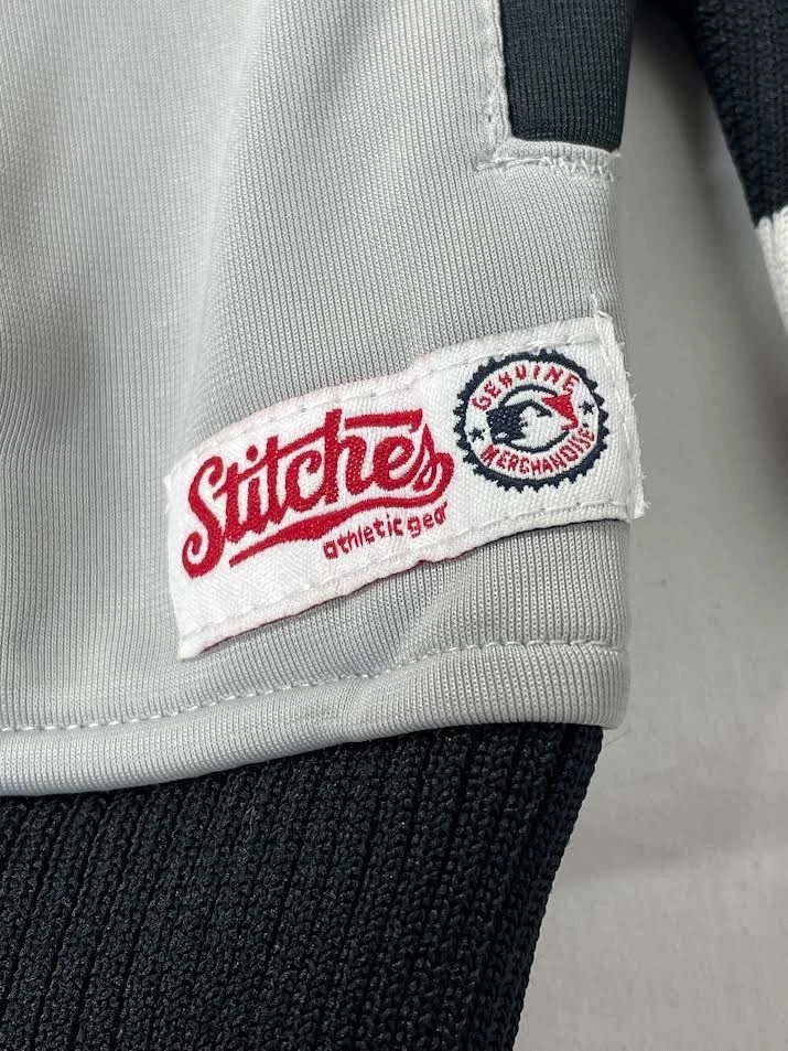 Chaqueta de Pista Baltimore Orioles Stitches Grande Gris/Negro Cremallera Completa - MLB Foto 4 de 4