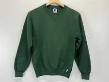 Vtg Russell Athletics Sweatshirt Sz Small Men’s Green Blank Crew Neck Made USA 