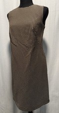 Isaac Mizrahi for Target Womens Size 4 Brown and White Polka Dots Shift Dress.