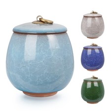 Abooxiu Ceramic Small Urn for Human Ashes Cremation Keepsake Urn for Adult Ma...