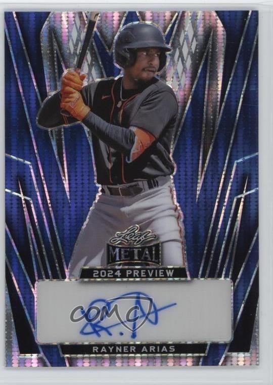 2023 Leaf Trinity 2024 Metal Preview Blue Pulsar /6 Rayner Arias Auto 9on