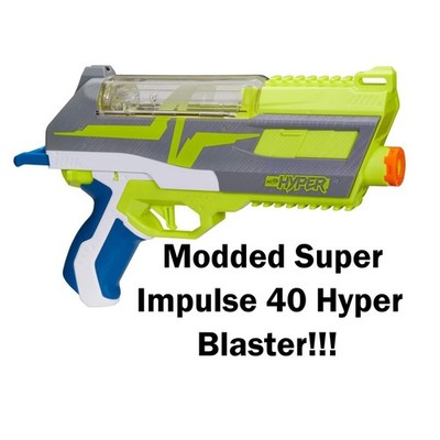 Modded SUPER Impulse 40 - Hyper Nerf Blaster with K25 Spring Toy Gun!