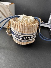 Christian Dior Straw Pouch Mini Shoulder Bag ...