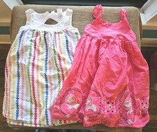 2 Girls Vintage Gymboree Size 5 Sun Dresses Pink W/ Lions Spring Vacation