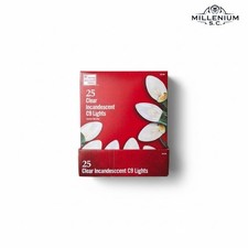 Home Accents 25 Clear C9 Incandescent Luces Navidad Holiday Christmas