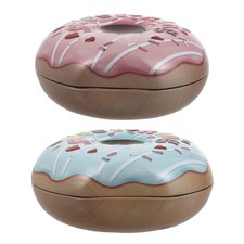 2pcs Donuts Shaped Boxes Candy Box Elegant Tinplate Empty Tins candy box
